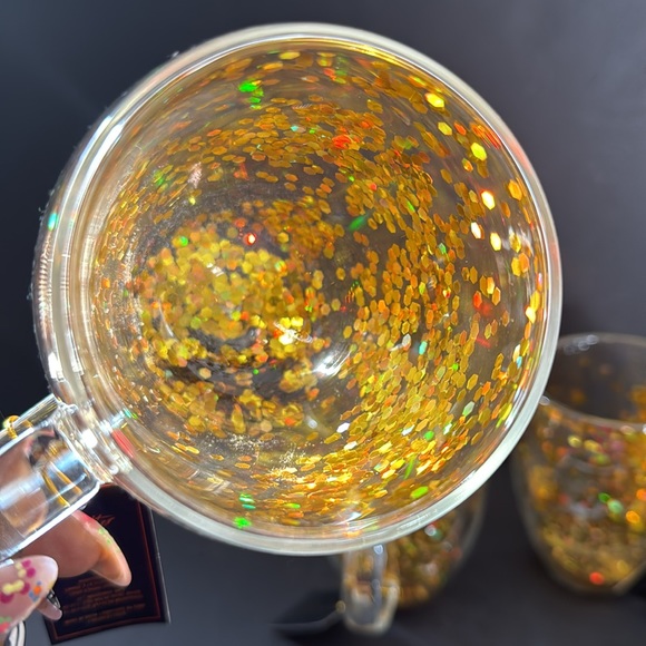 Gold Giltter 4 Piece Mug Set - Picture 6 of 16